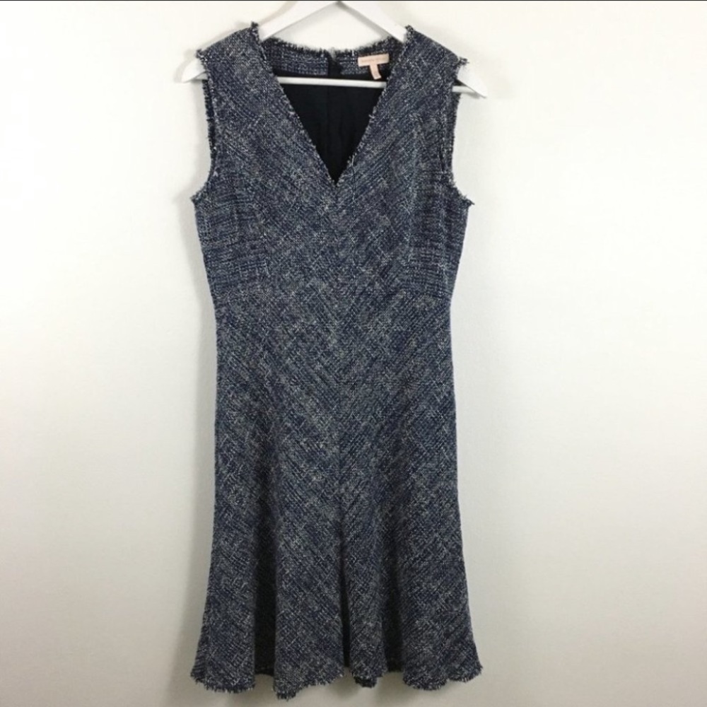 Rebecca Taylor navy tweed dress
